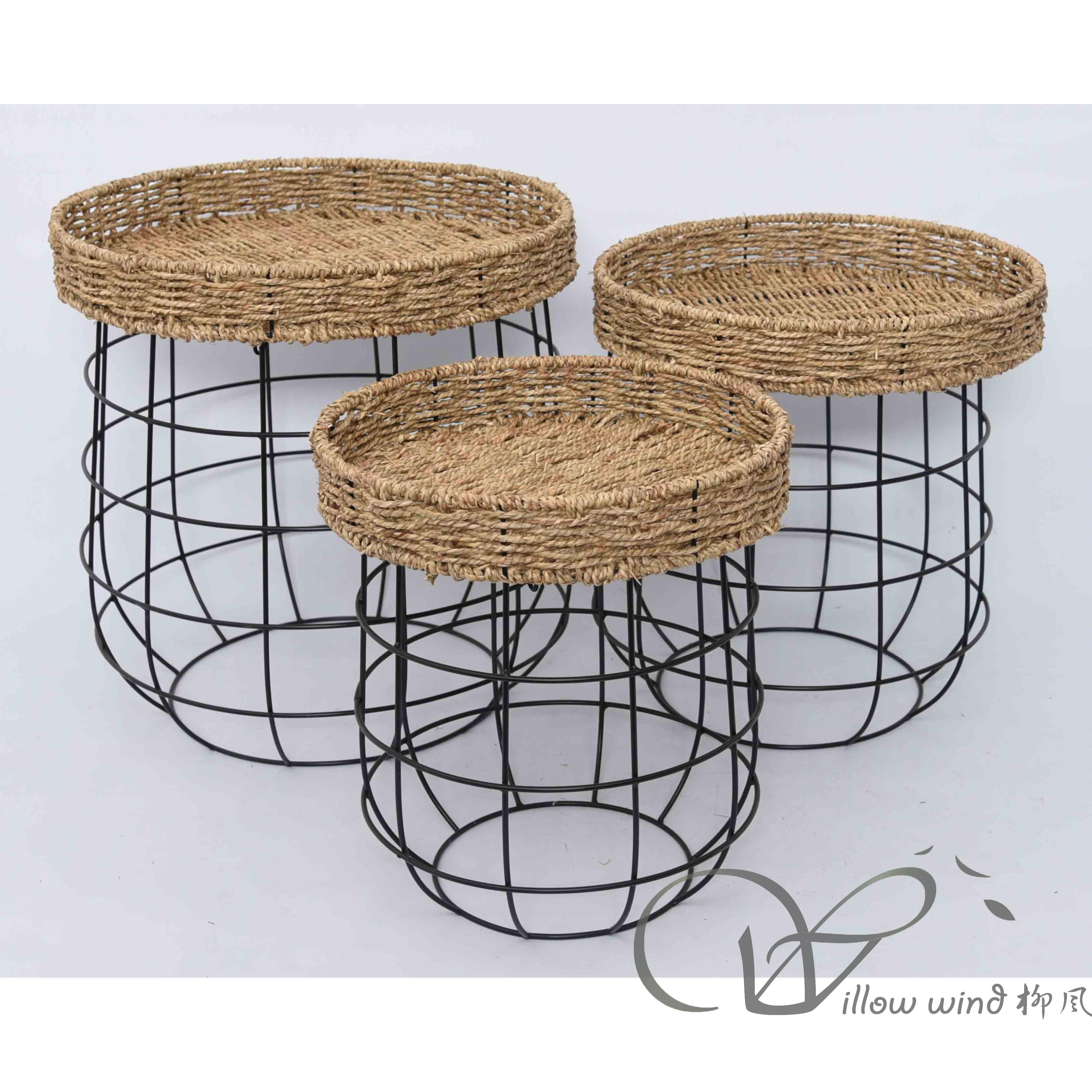 柳风收纳，客厅收纳柳编筐