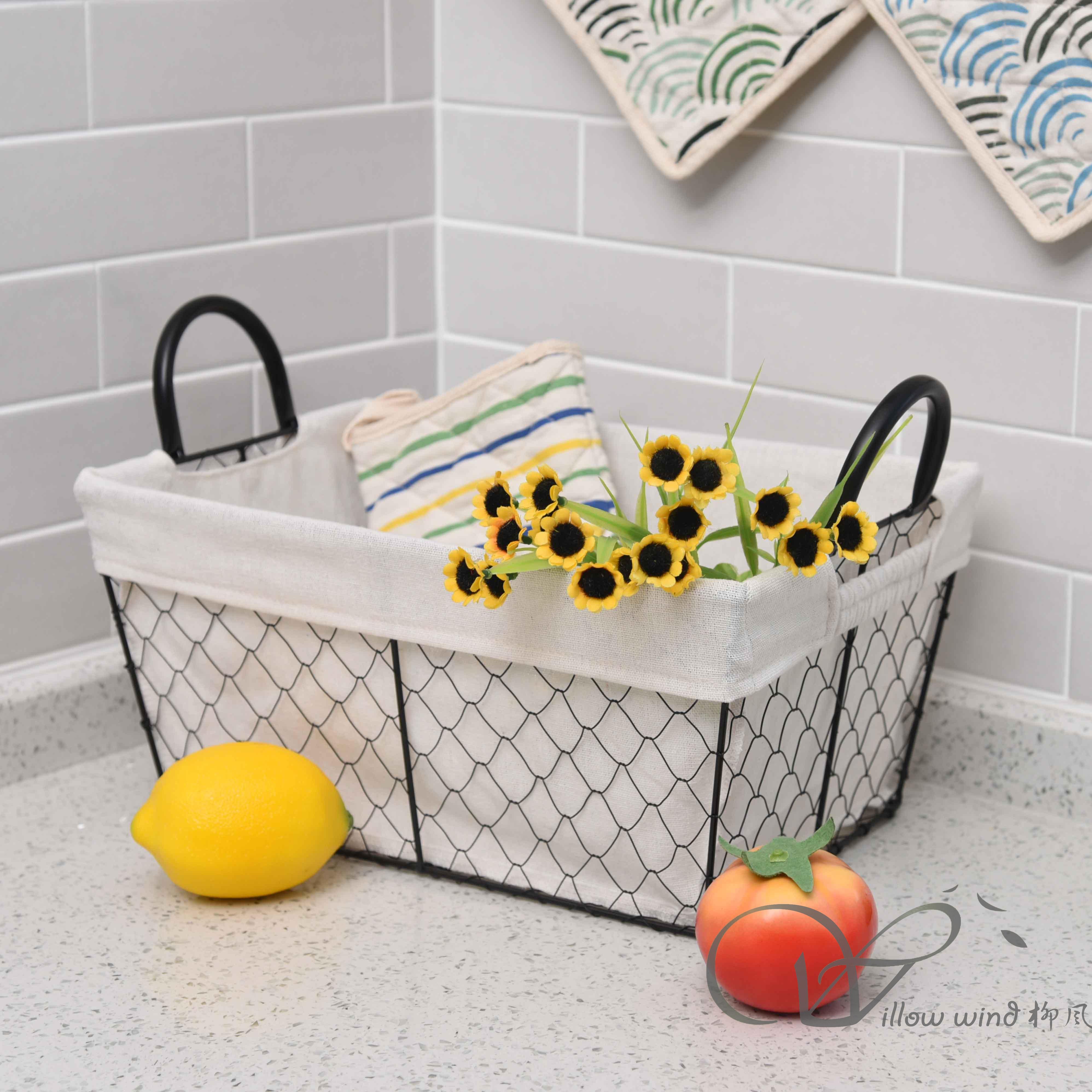 柳风收纳，客厅收纳柳编筐