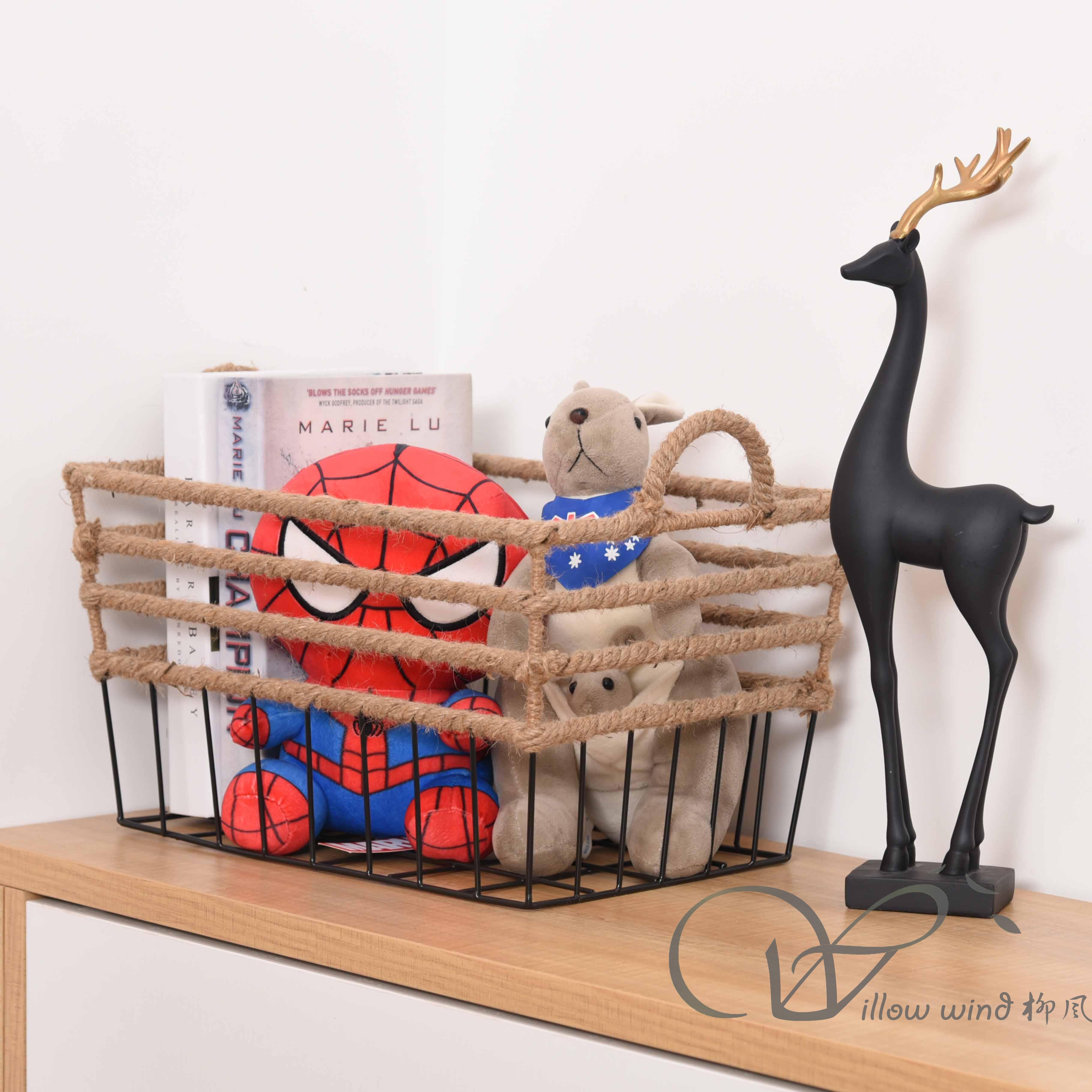 柳风收纳，客厅收纳柳编筐