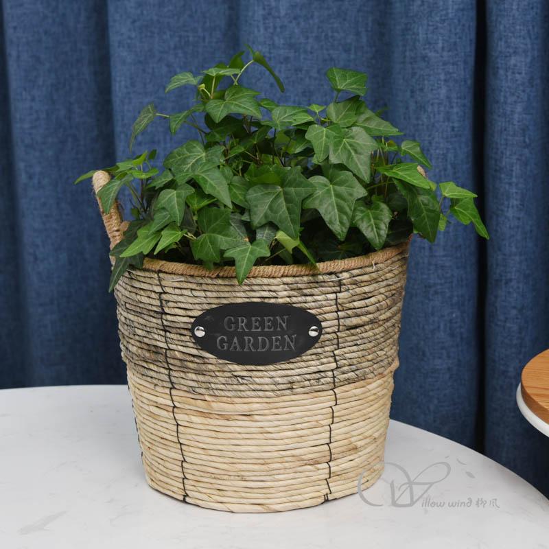 柳风收纳，客厅收纳柳编筐