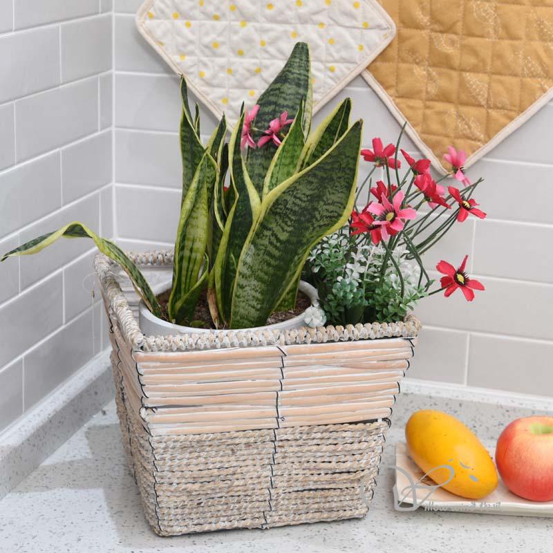 柳风收纳，客厅收纳柳编筐