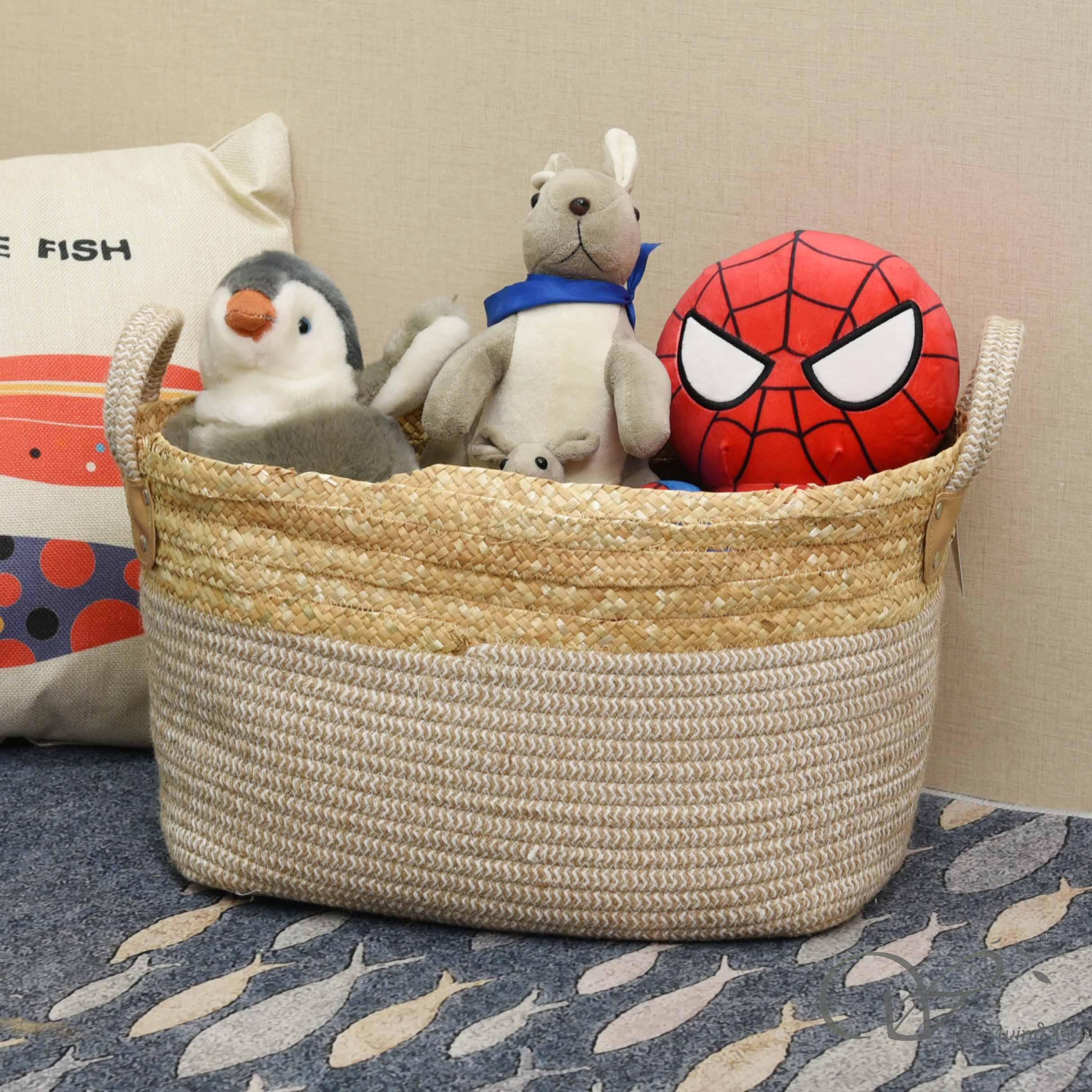 柳风收纳，客厅收纳柳编筐