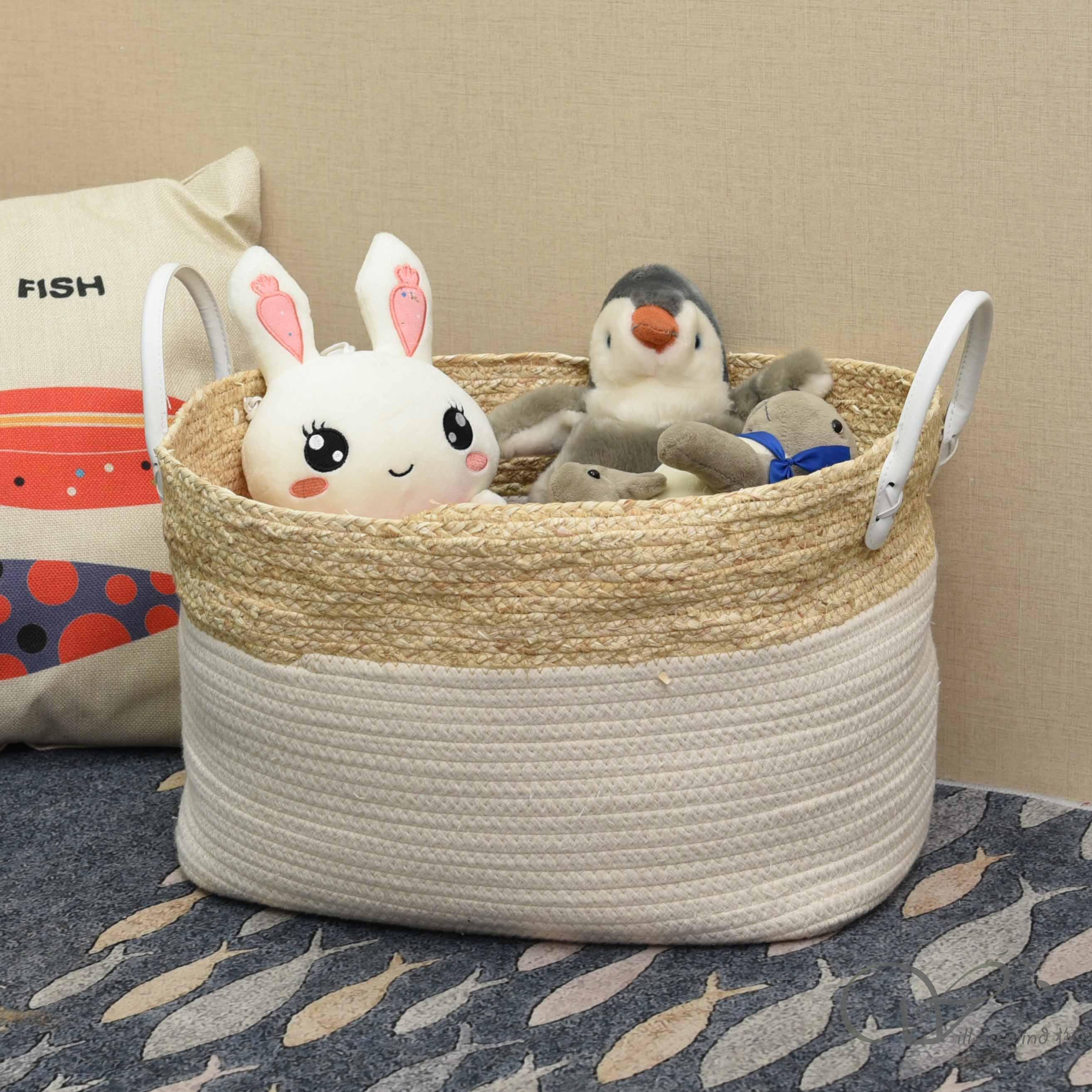 柳风收纳，客厅收纳柳编筐