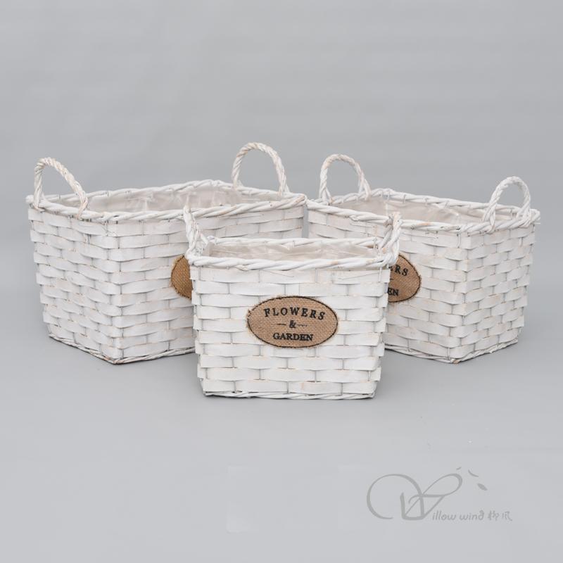 柳风收纳，客厅收纳柳编筐