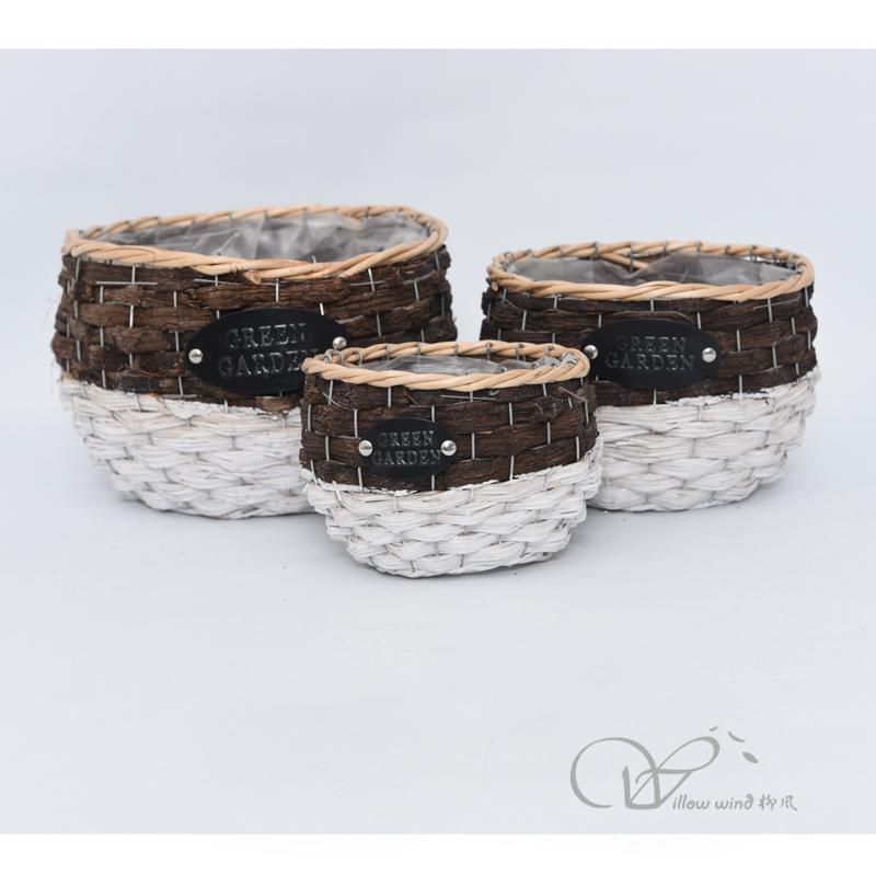 柳风收纳，客厅收纳柳编筐