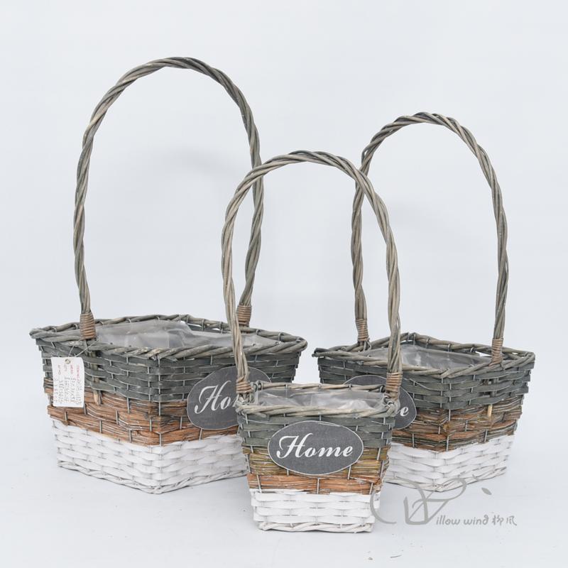 柳风收纳，客厅收纳柳编筐