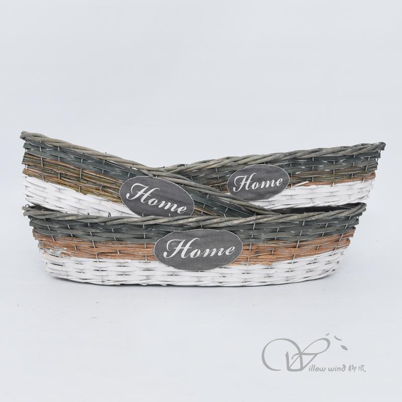 柳风收纳，客厅收纳柳编筐