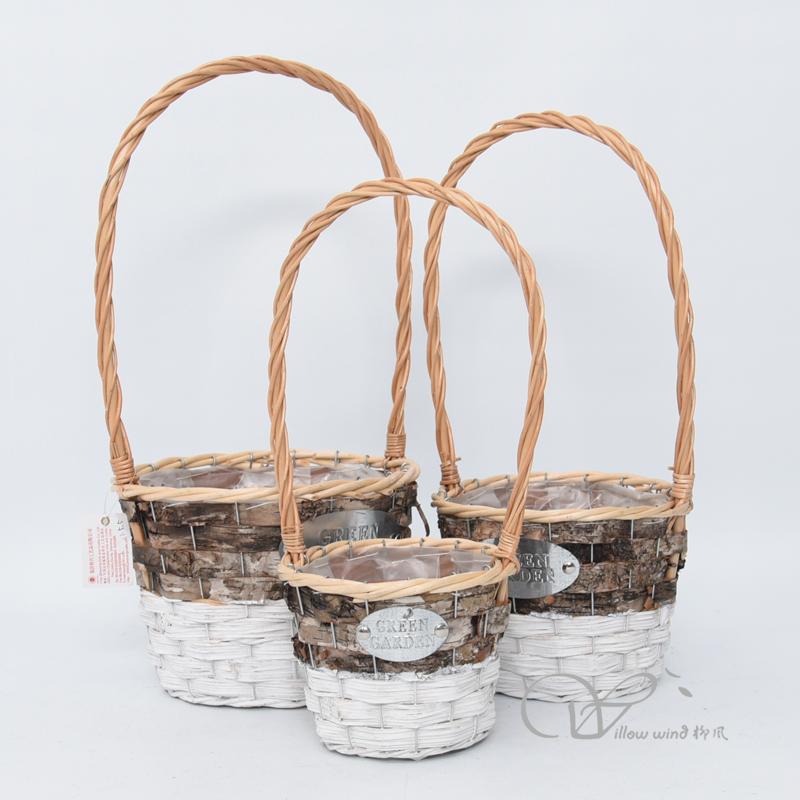 柳风收纳，客厅收纳柳编筐