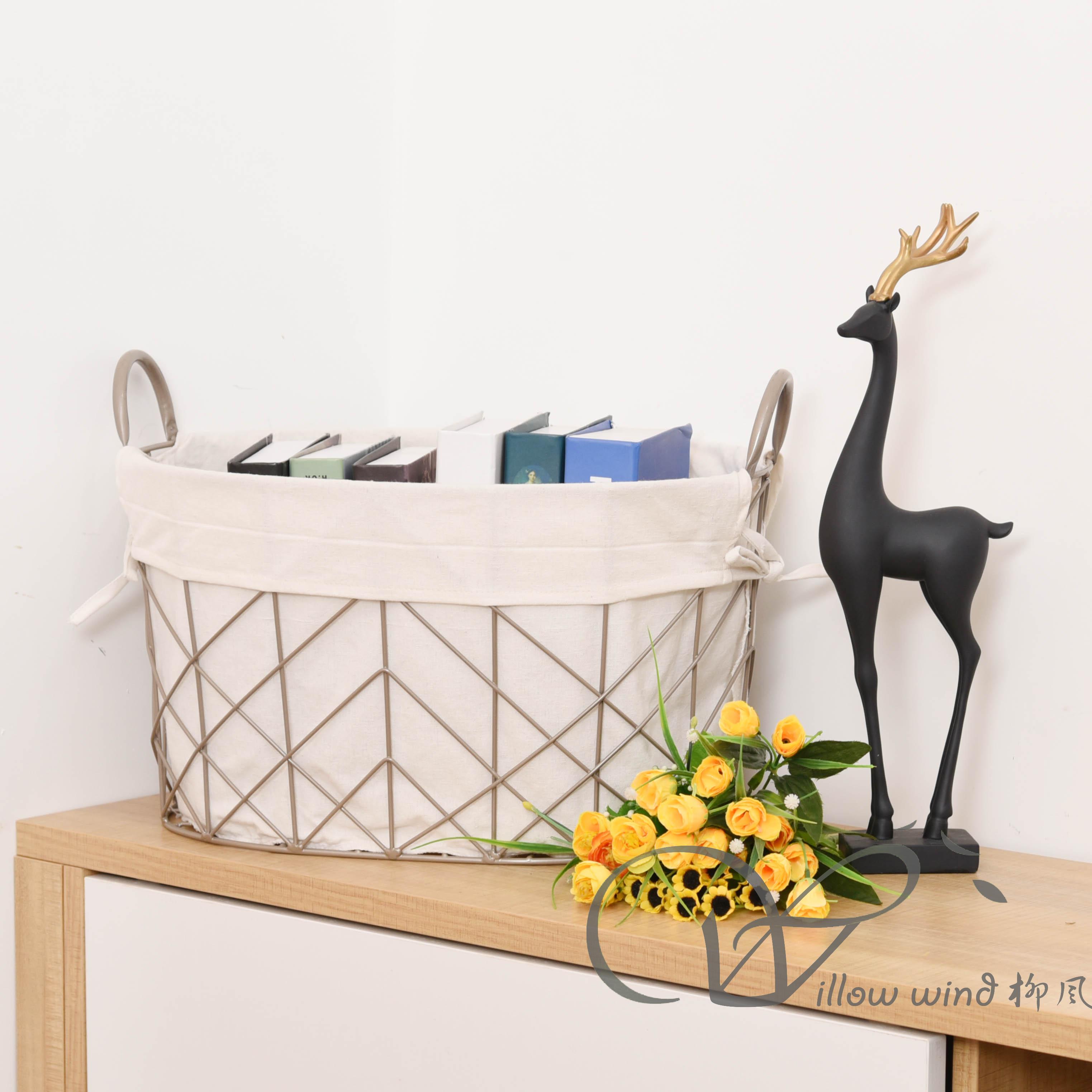 柳风收纳，客厅收纳柳编筐