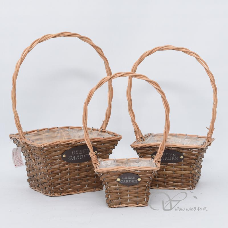 柳风收纳，客厅收纳柳编筐