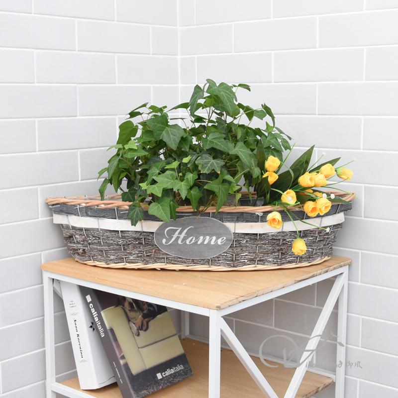 柳风收纳，客厅收纳柳编筐