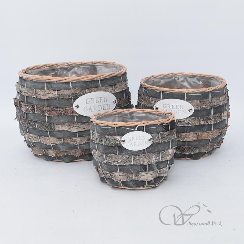 柳风收纳，客厅收纳柳编筐