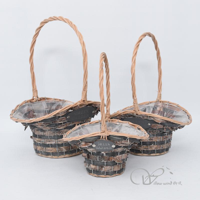 柳风收纳，客厅收纳柳编筐